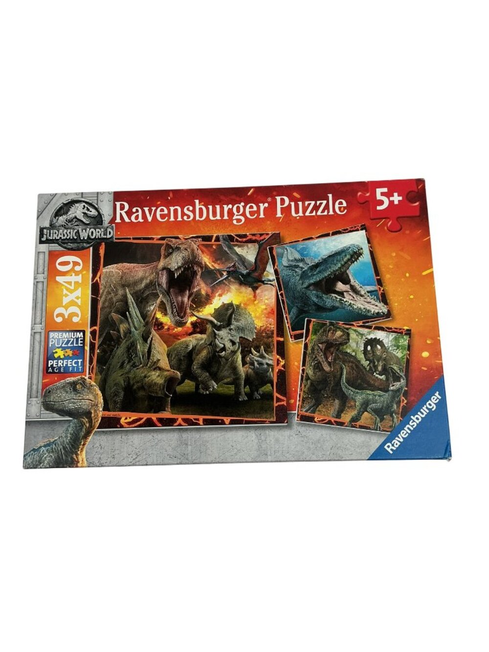 Ravensburger “Instinct To Hunt” Jurassic World Puzzle 3x49 Pieces For Ages 5+ Wi